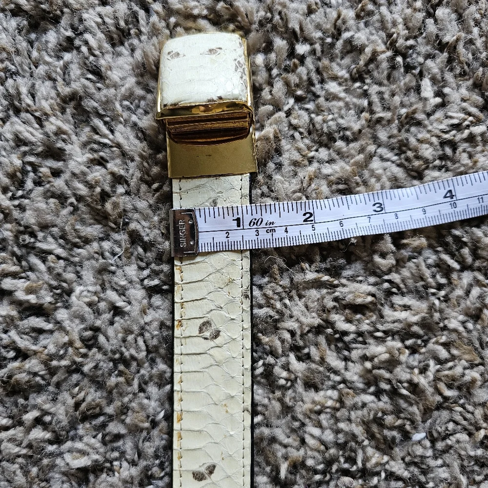 L.F.B‎ watersnake skin vintage leather belt